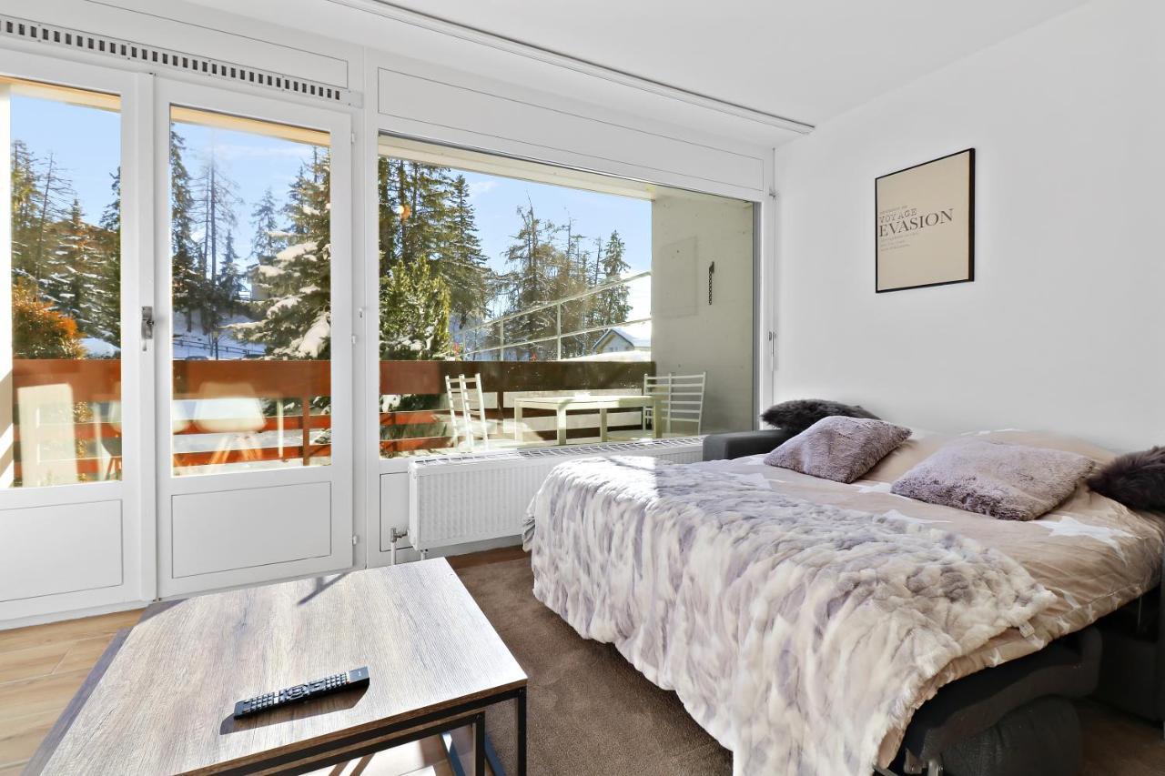Appartement Cosy Et Renove Au Coeur De La Station Crans-Montana Esterno foto