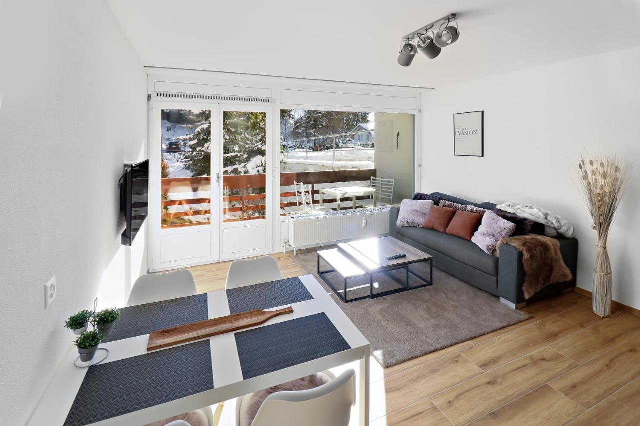 Appartement Cosy Et Renove Au Coeur De La Station Crans-Montana Esterno foto